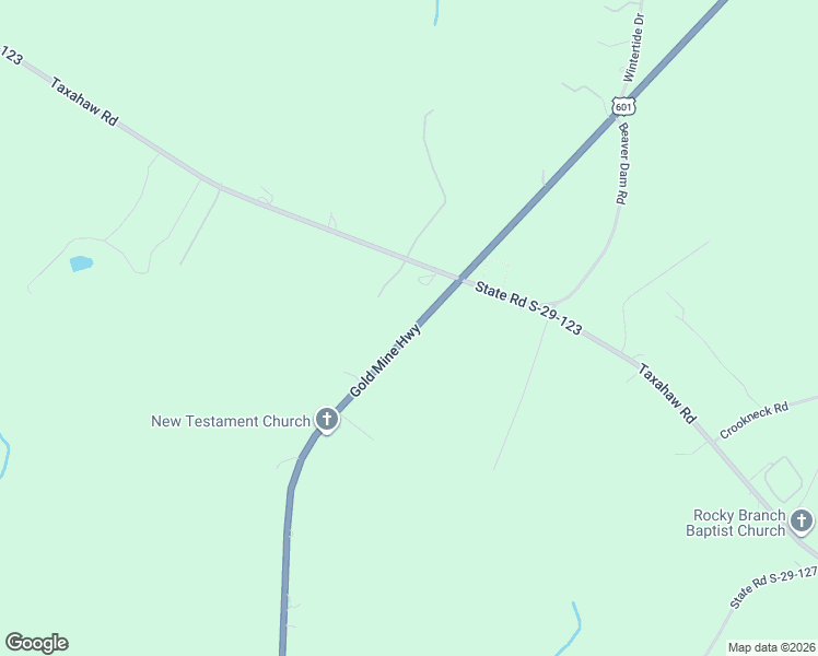 map of restaurants, bars, coffee shops, grocery stores, and more near 7982 Taxahaw Road in Kershaw