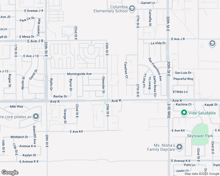 map of restaurants, bars, coffee shops, grocery stores, and more near 43653 Serenity Court in Lancaster