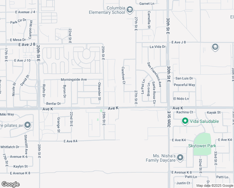 map of restaurants, bars, coffee shops, grocery stores, and more near 43654 Tranquility Court in Lancaster