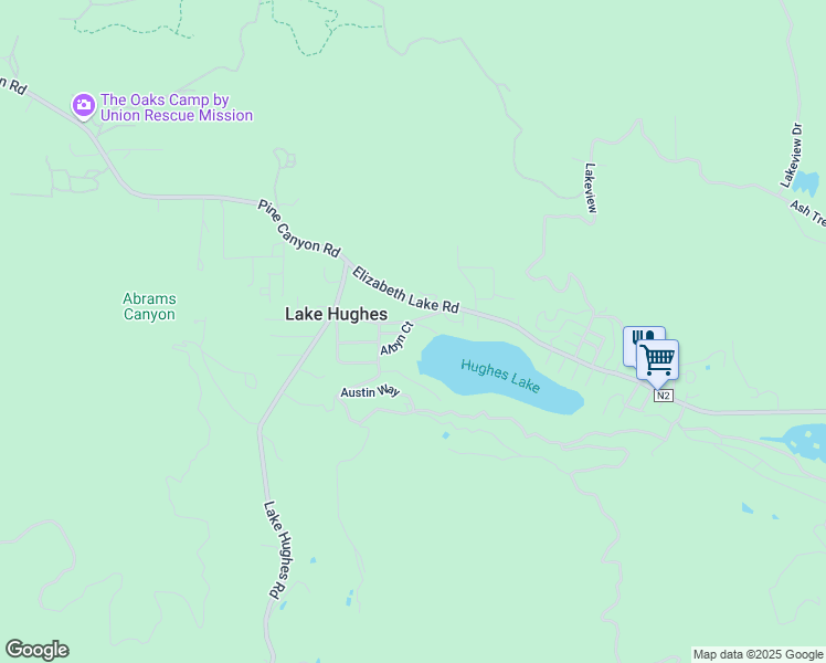 map of restaurants, bars, coffee shops, grocery stores, and more near 18008 Newvale Drive in Lake Hughes
