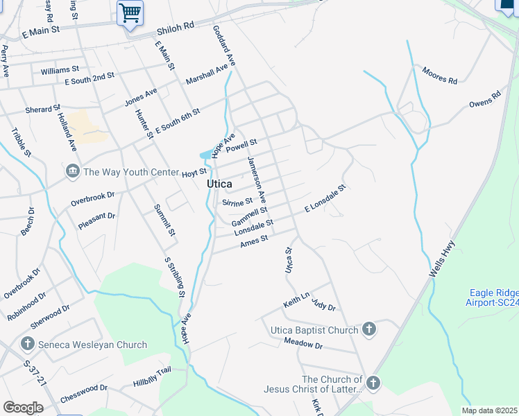 map of restaurants, bars, coffee shops, grocery stores, and more near 29 Gammell St in Seneca