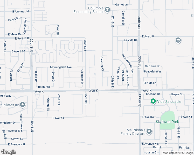 map of restaurants, bars, coffee shops, grocery stores, and more near 43660 Tranquility Court in Lancaster