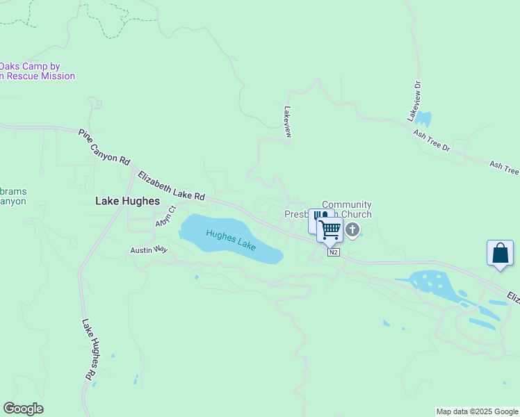 map of restaurants, bars, coffee shops, grocery stores, and more near Grand View Trail in Lake Hughes