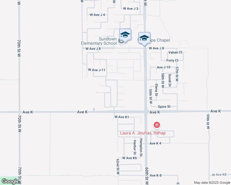 map of restaurants, bars, coffee shops, grocery stores, and more near 43719 Brandon Thomas Way in Lancaster
