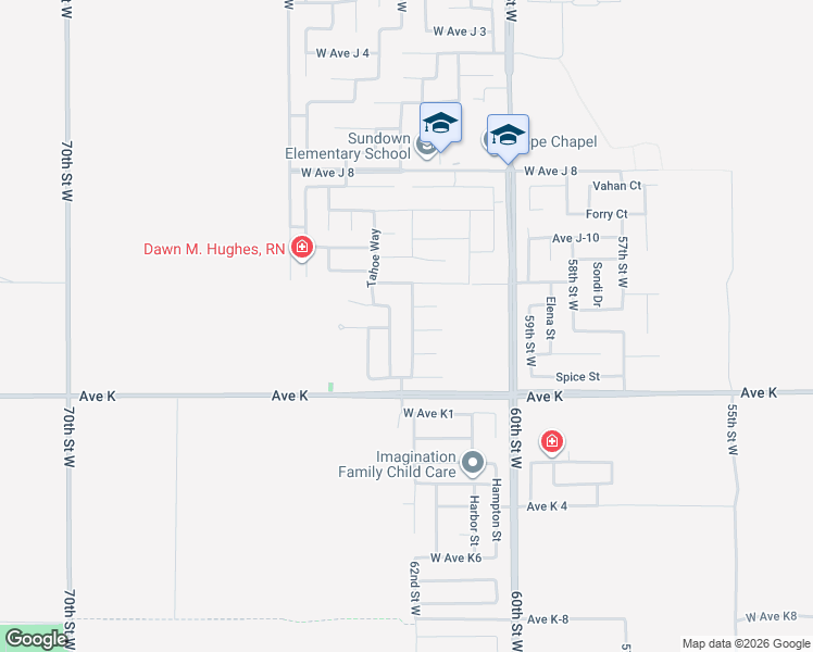 map of restaurants, bars, coffee shops, grocery stores, and more near 43719 Brandon Thomas Way in Lancaster