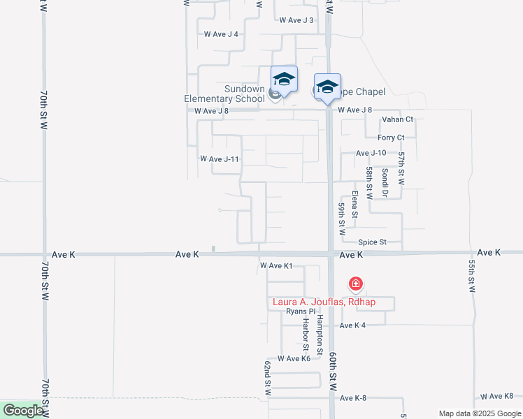 map of restaurants, bars, coffee shops, grocery stores, and more near 43719 Brandon Thomas Way in Lancaster