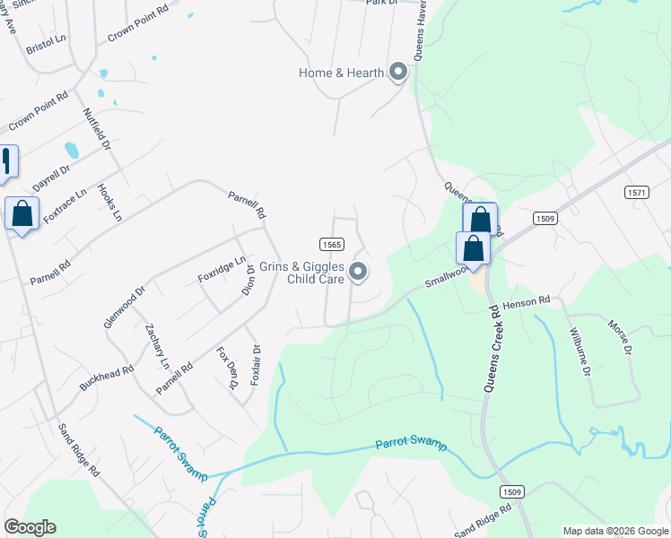 map of restaurants, bars, coffee shops, grocery stores, and more near 240 Smallwood Road in Hubert