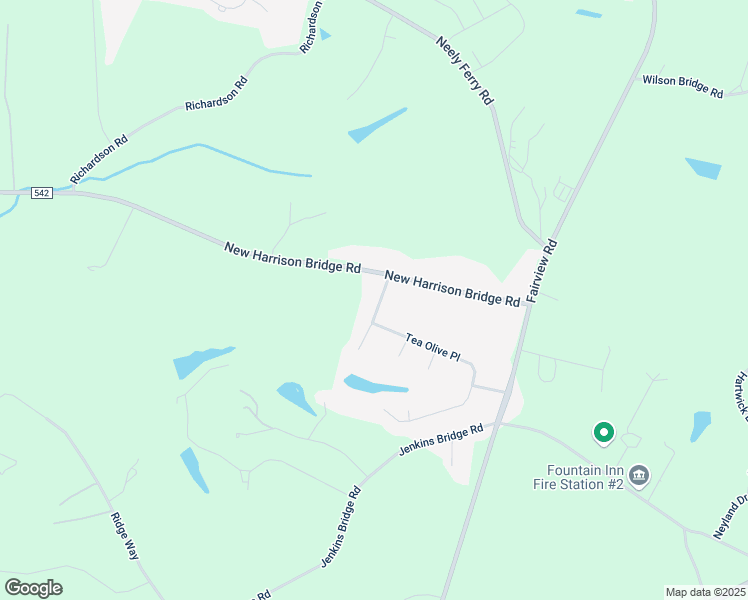 map of restaurants, bars, coffee shops, grocery stores, and more near 108 Lacebark Court in Simpsonville