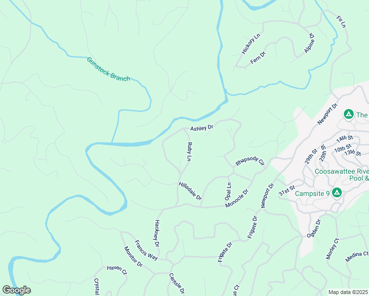 map of restaurants, bars, coffee shops, grocery stores, and more near 311 Ruby Lane in Ellijay