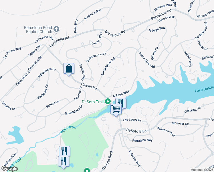 map of restaurants, bars, coffee shops, grocery stores, and more near 27 Valls Lane in Hot Springs