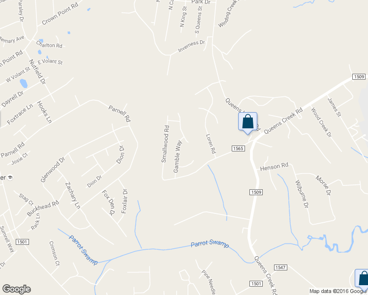 map of restaurants, bars, coffee shops, grocery stores, and more near 114 Gamble Way in Hubert