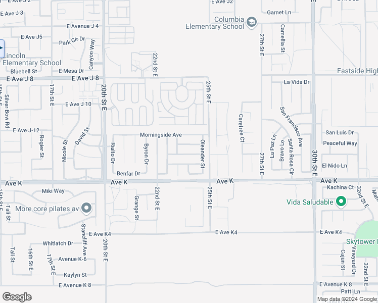 map of restaurants, bars, coffee shops, grocery stores, and more near 2325 Mulberry Avenue in Lancaster