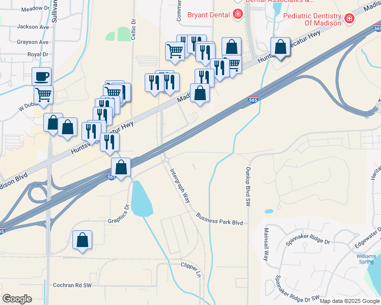 map of restaurants, bars, coffee shops, grocery stores, and more near 300-498 Lime Quarry Road in Madison