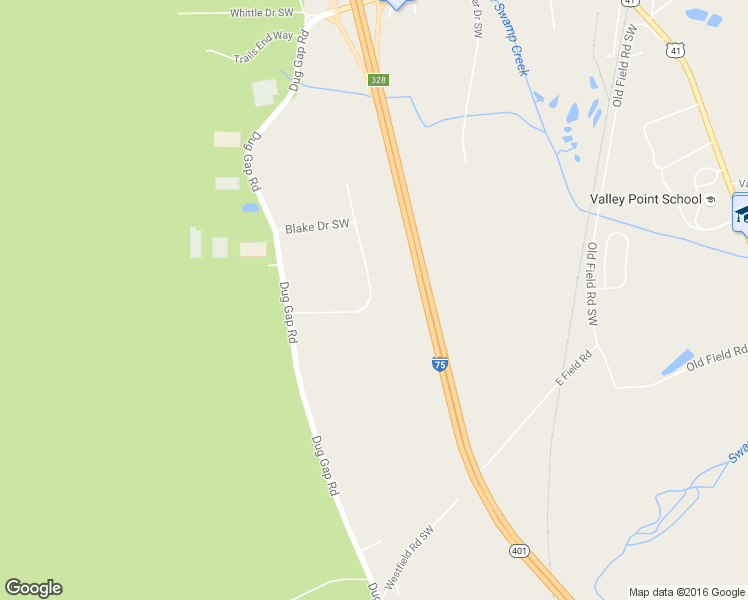 map of restaurants, bars, coffee shops, grocery stores, and more near 3369 Carpet Capital Drive Southwest in Dalton