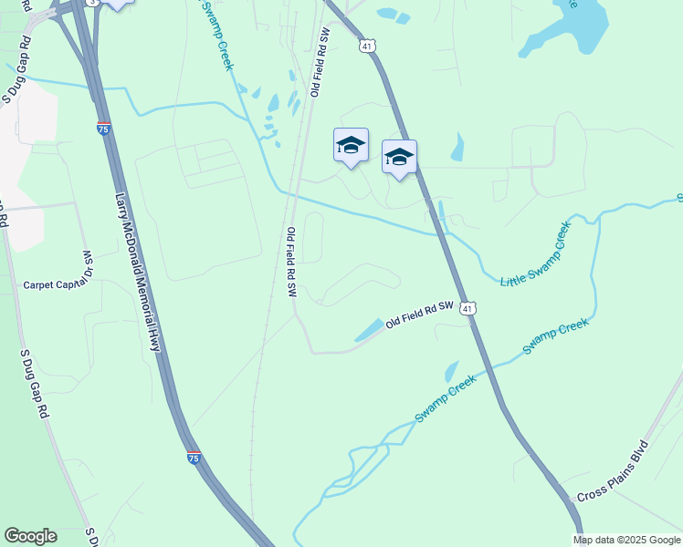 map of restaurants, bars, coffee shops, grocery stores, and more near 634 Collington Circle in Dalton