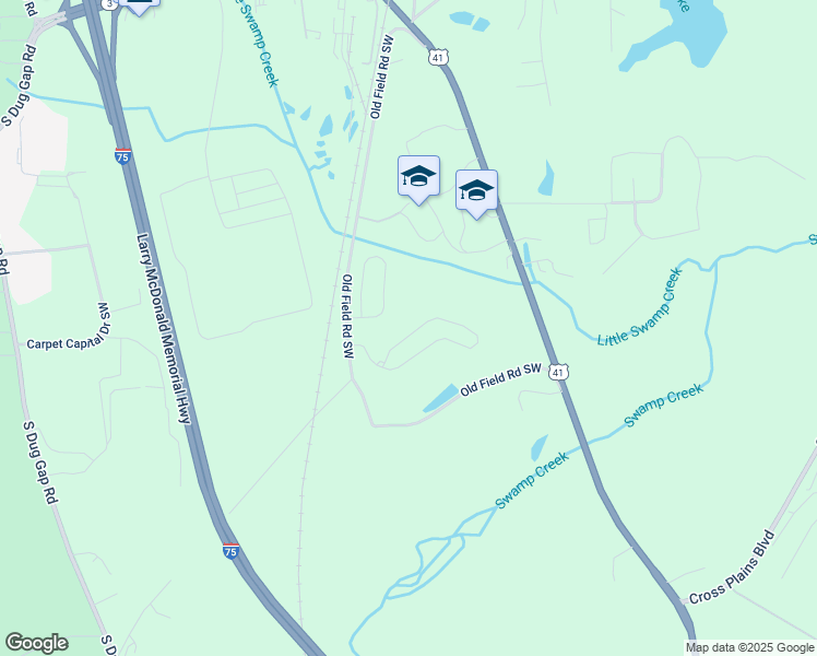 map of restaurants, bars, coffee shops, grocery stores, and more near 634 Collington Circle in Dalton