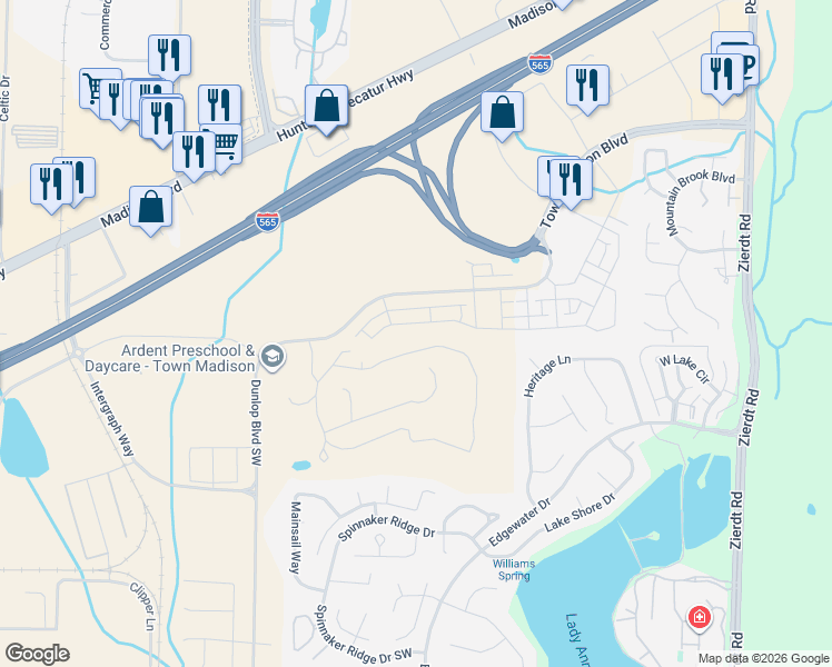 map of restaurants, bars, coffee shops, grocery stores, and more near 371 Saint Louis Street in Madison
