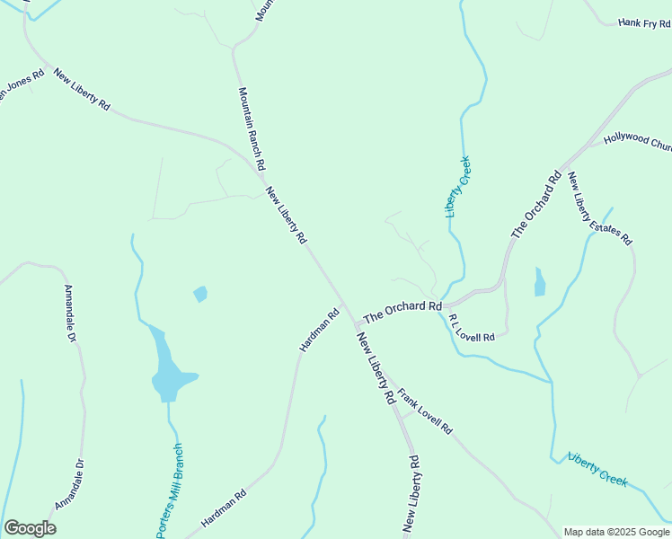 map of restaurants, bars, coffee shops, grocery stores, and more near 4162 New Liberty Road in Clarkesville