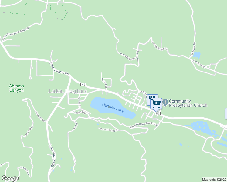 map of restaurants, bars, coffee shops, grocery stores, and more near 17819 Elizabeth Lake Road in Lake Hughes