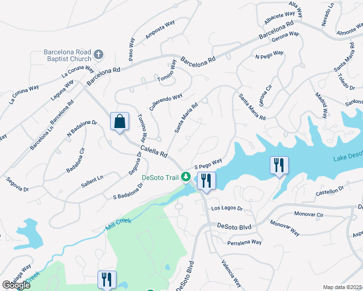 map of restaurants, bars, coffee shops, grocery stores, and more near 27 Valls Lane in Hot Springs