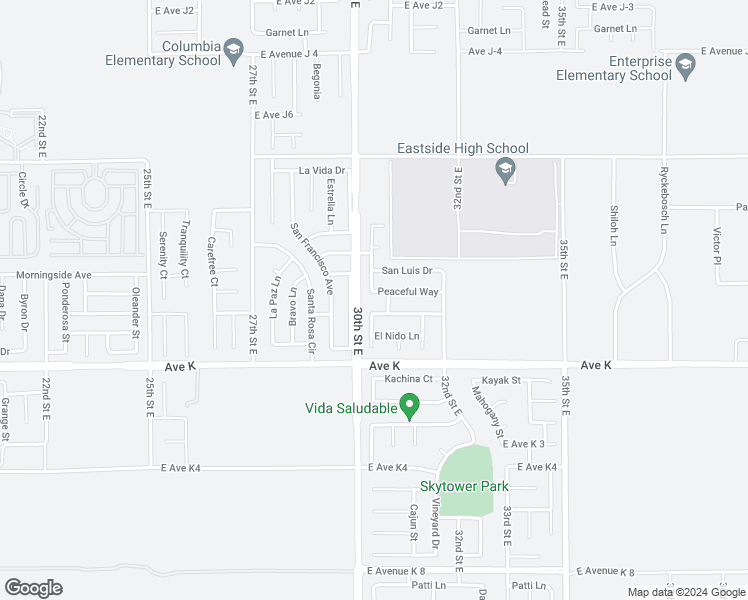 map of restaurants, bars, coffee shops, grocery stores, and more near 3020 Peaceful Way in Lancaster