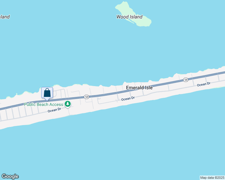 map of restaurants, bars, coffee shops, grocery stores, and more near 2508 Emerald Drive in Emerald Isle