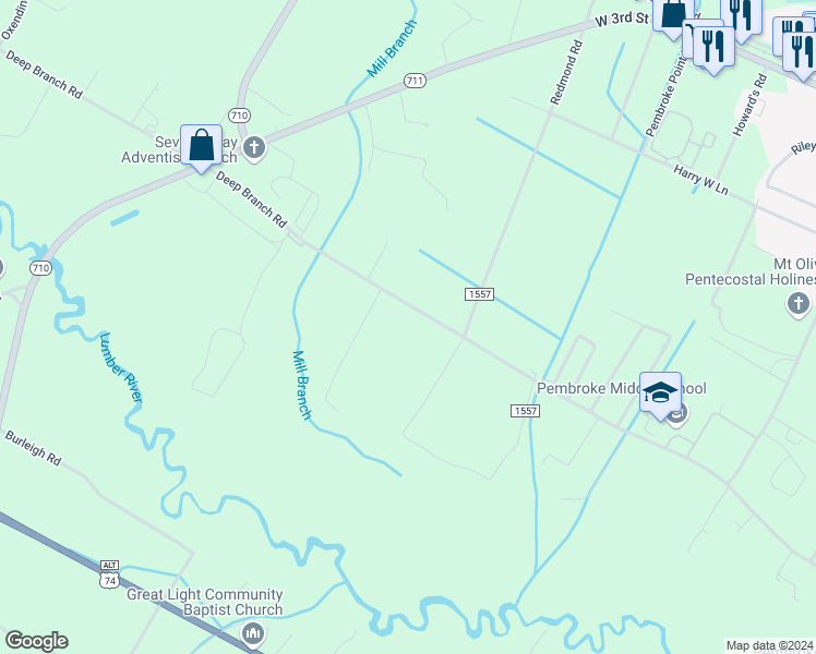 map of restaurants, bars, coffee shops, grocery stores, and more near 9552-9698 State Road 1339 in Pembroke