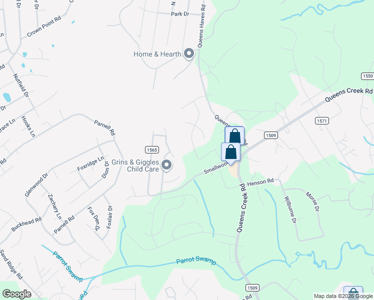 map of restaurants, bars, coffee shops, grocery stores, and more near 311 Top Knot Road in Hubert