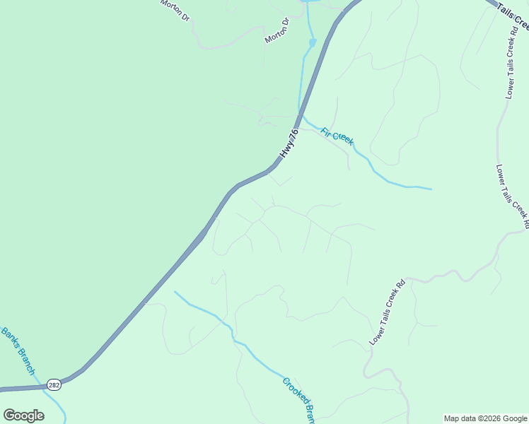 map of restaurants, bars, coffee shops, grocery stores, and more near 345 Oak Ridge Place in Ellijay