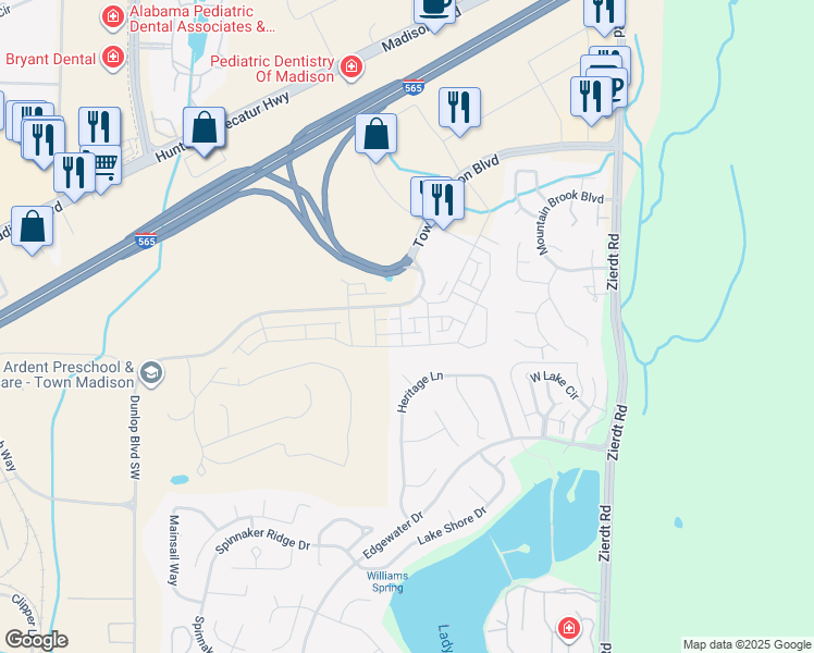 map of restaurants, bars, coffee shops, grocery stores, and more near 693 Lime Quarry Road in Madison