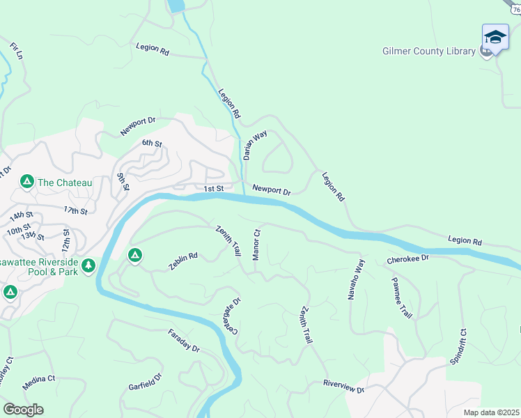 map of restaurants, bars, coffee shops, grocery stores, and more near 46 Floral Court in Ellijay