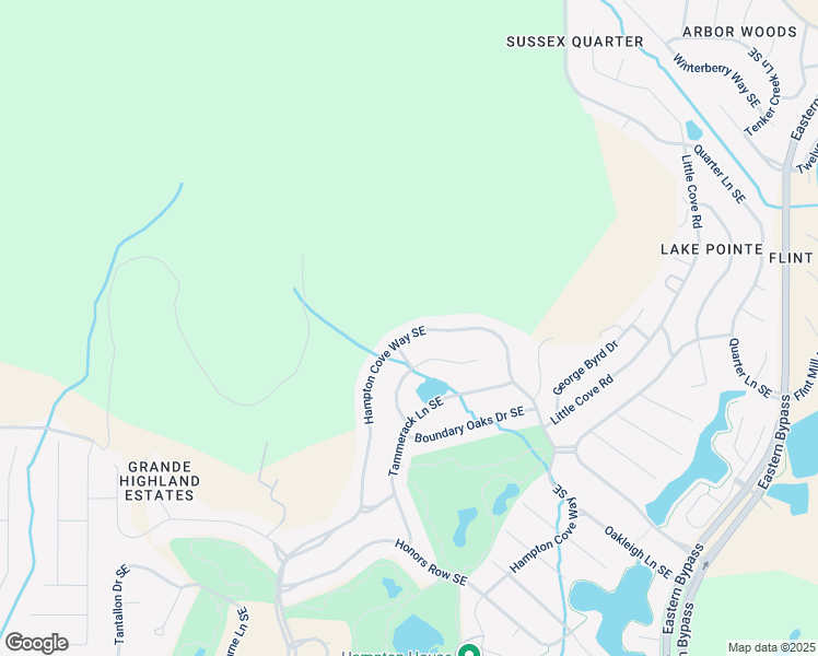 map of restaurants, bars, coffee shops, grocery stores, and more near 2928 Hampton Cove Way Southeast in Owens Cross Roads