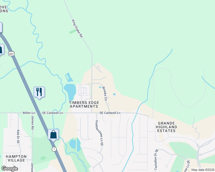 map of restaurants, bars, coffee shops, grocery stores, and more near 141 Brooks Circle in Brownsboro
