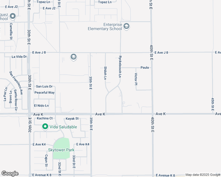 map of restaurants, bars, coffee shops, grocery stores, and more near 43710 Shiloh Lane in Lancaster