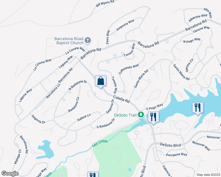 map of restaurants, bars, coffee shops, grocery stores, and more near 7 Rota Lane in Hot Springs