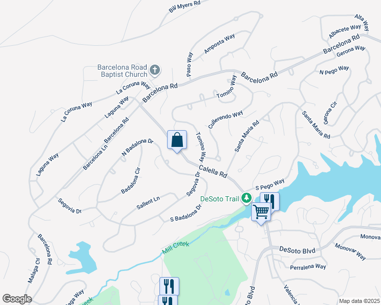 map of restaurants, bars, coffee shops, grocery stores, and more near 7 Rota Lane in Hot Springs
