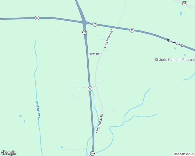 map of restaurants, bars, coffee shops, grocery stores, and more near 505 Long Hollow Road in Scottsboro