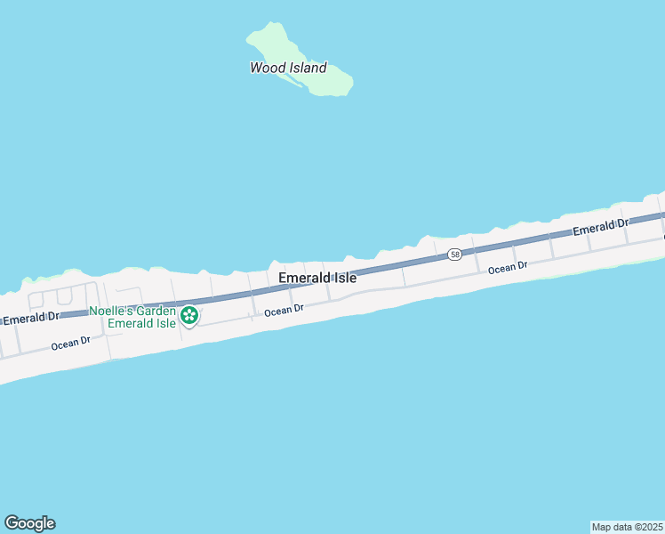 map of restaurants, bars, coffee shops, grocery stores, and more near 2210 Emerald Drive in Emerald Isle