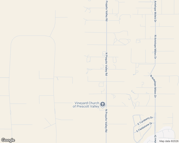 map of restaurants, bars, coffee shops, grocery stores, and more near 7105 East Alto Desierto Road in Prescott Valley