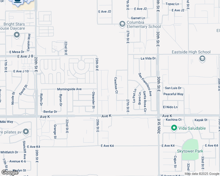 map of restaurants, bars, coffee shops, grocery stores, and more near 43752 Tranquility Court in Lancaster