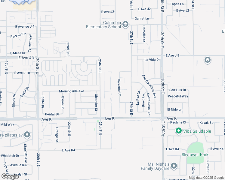 map of restaurants, bars, coffee shops, grocery stores, and more near 43752 Tranquility Court in Lancaster
