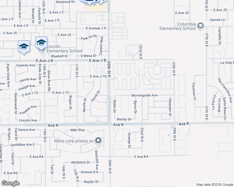 map of restaurants, bars, coffee shops, grocery stores, and more near 2025 Morningside Avenue in Lancaster
