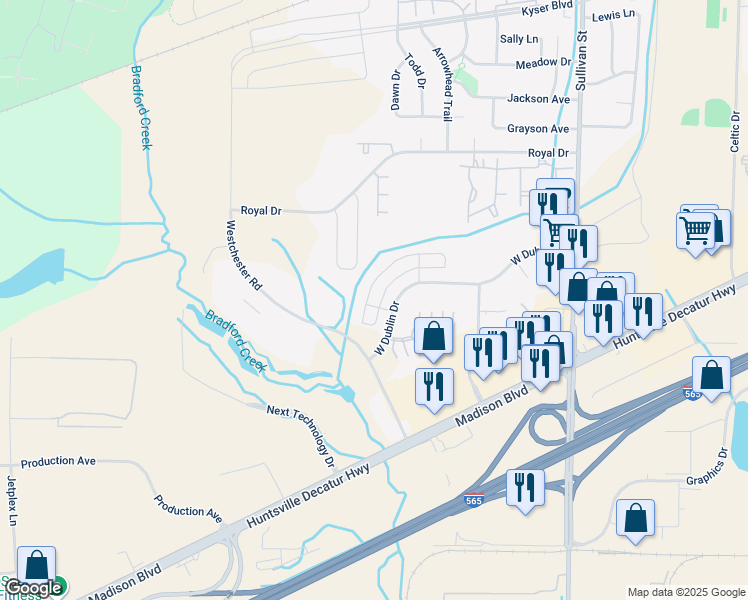 map of restaurants, bars, coffee shops, grocery stores, and more near 301 Cork Alley in Madison