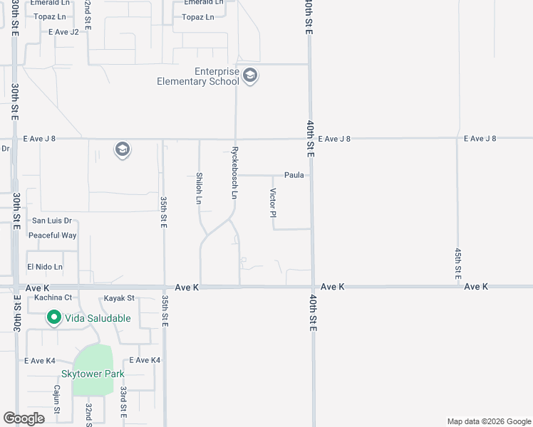 map of restaurants, bars, coffee shops, grocery stores, and more near 43831 Victor Place in Lancaster