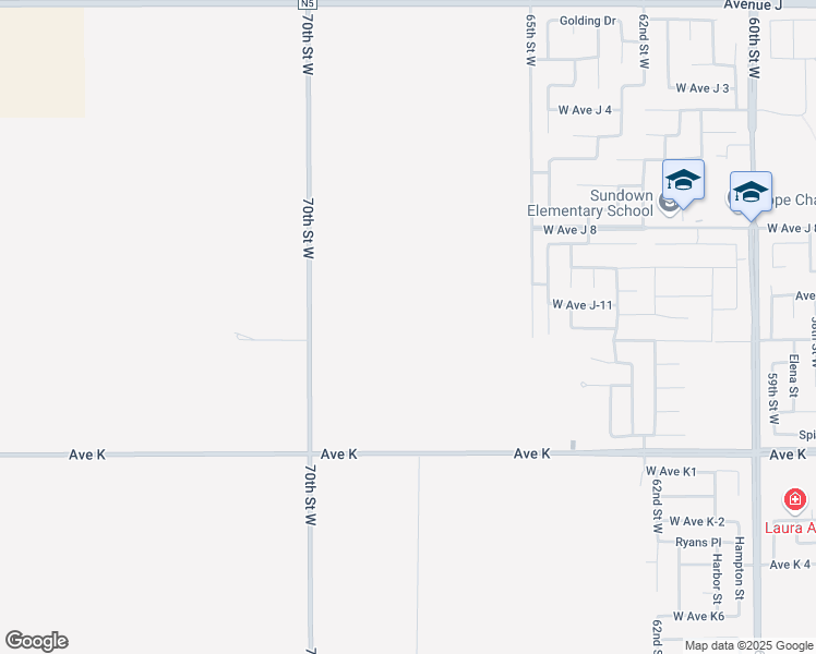 map of restaurants, bars, coffee shops, grocery stores, and more near 2 East Avenue J-12 in Lancaster