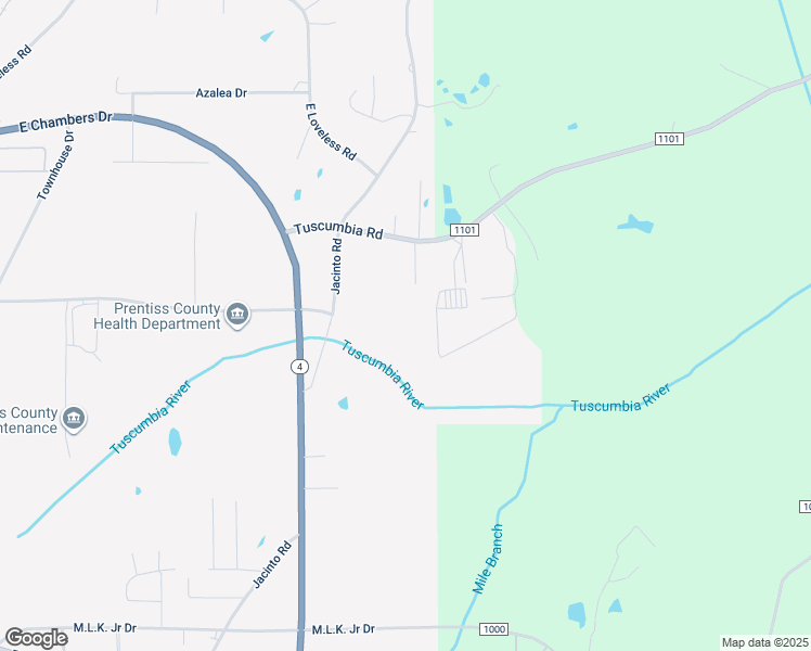 map of restaurants, bars, coffee shops, grocery stores, and more near 1808 Jacinto Road in Booneville