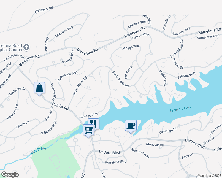 map of restaurants, bars, coffee shops, grocery stores, and more near 4 Jerez Lane in Hot Springs Village