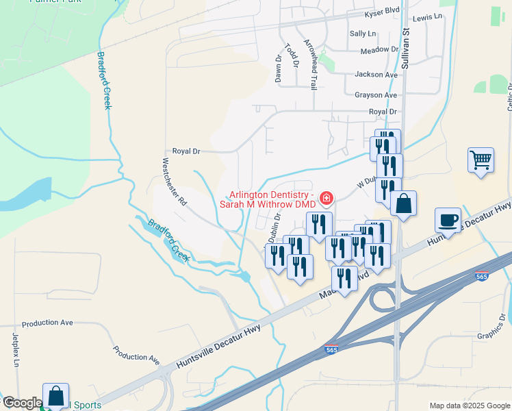 map of restaurants, bars, coffee shops, grocery stores, and more near 104 Westchester Road in Madison
