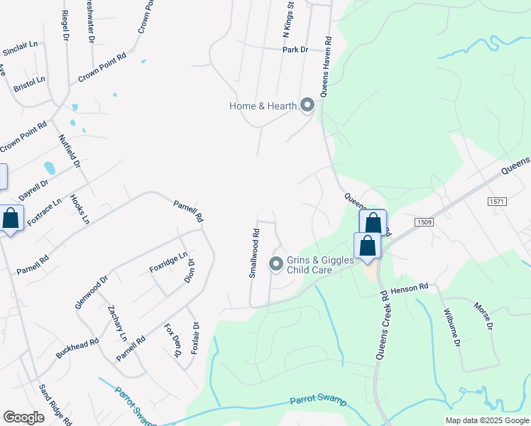 map of restaurants, bars, coffee shops, grocery stores, and more near 322 Top Knot Road in Hubert