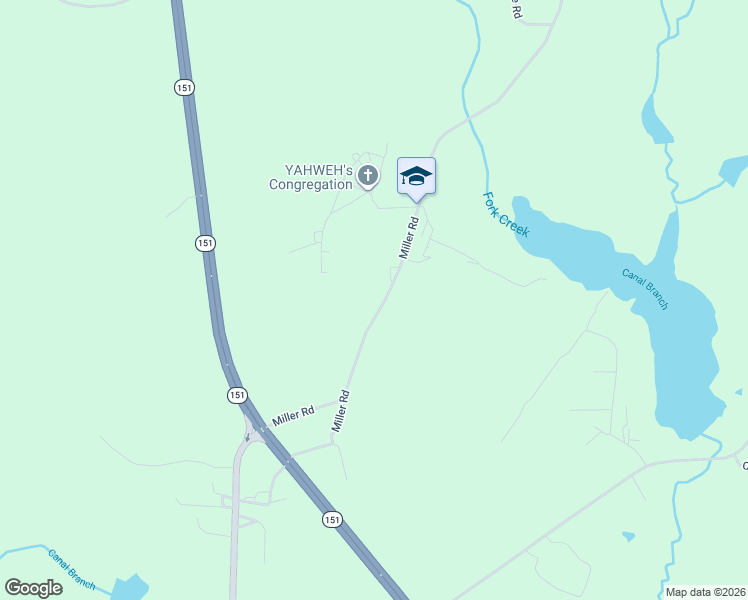 map of restaurants, bars, coffee shops, grocery stores, and more near 463 Miller Road in Jefferson